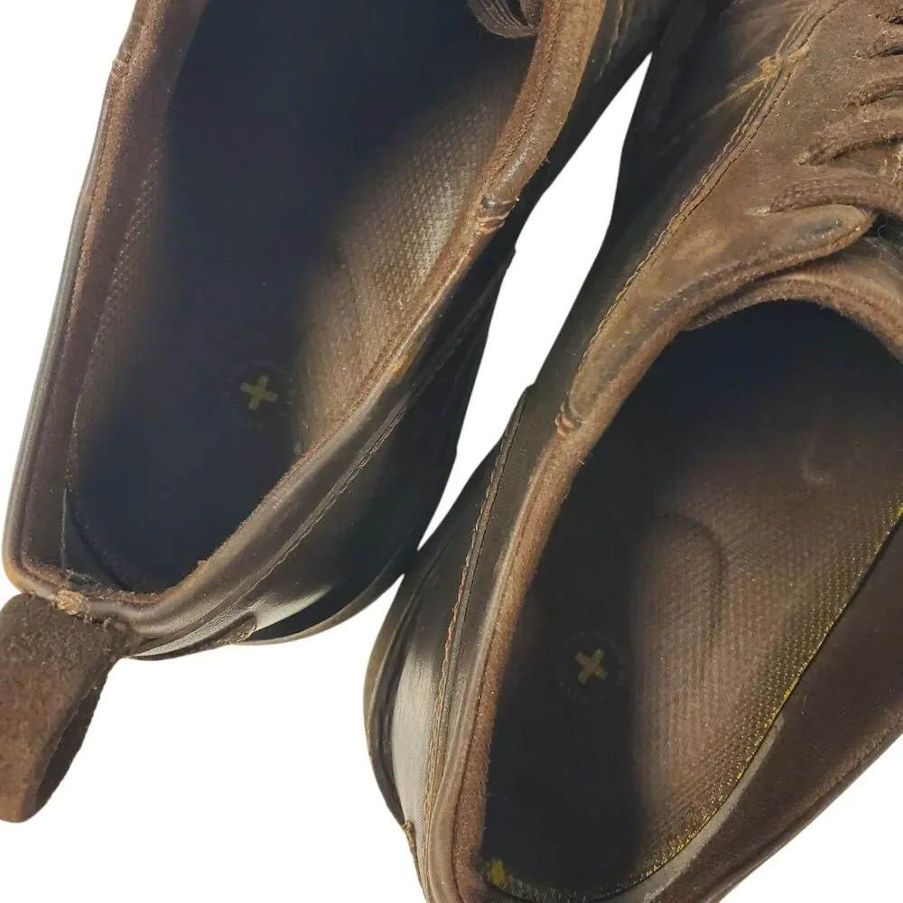 DR. MARTENS Shoes 2B89 Mens Size 9 Brown Leather Oxford Casual Dress Y2K 90s